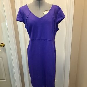 NWOT Purple XL midi dress with short sleeves